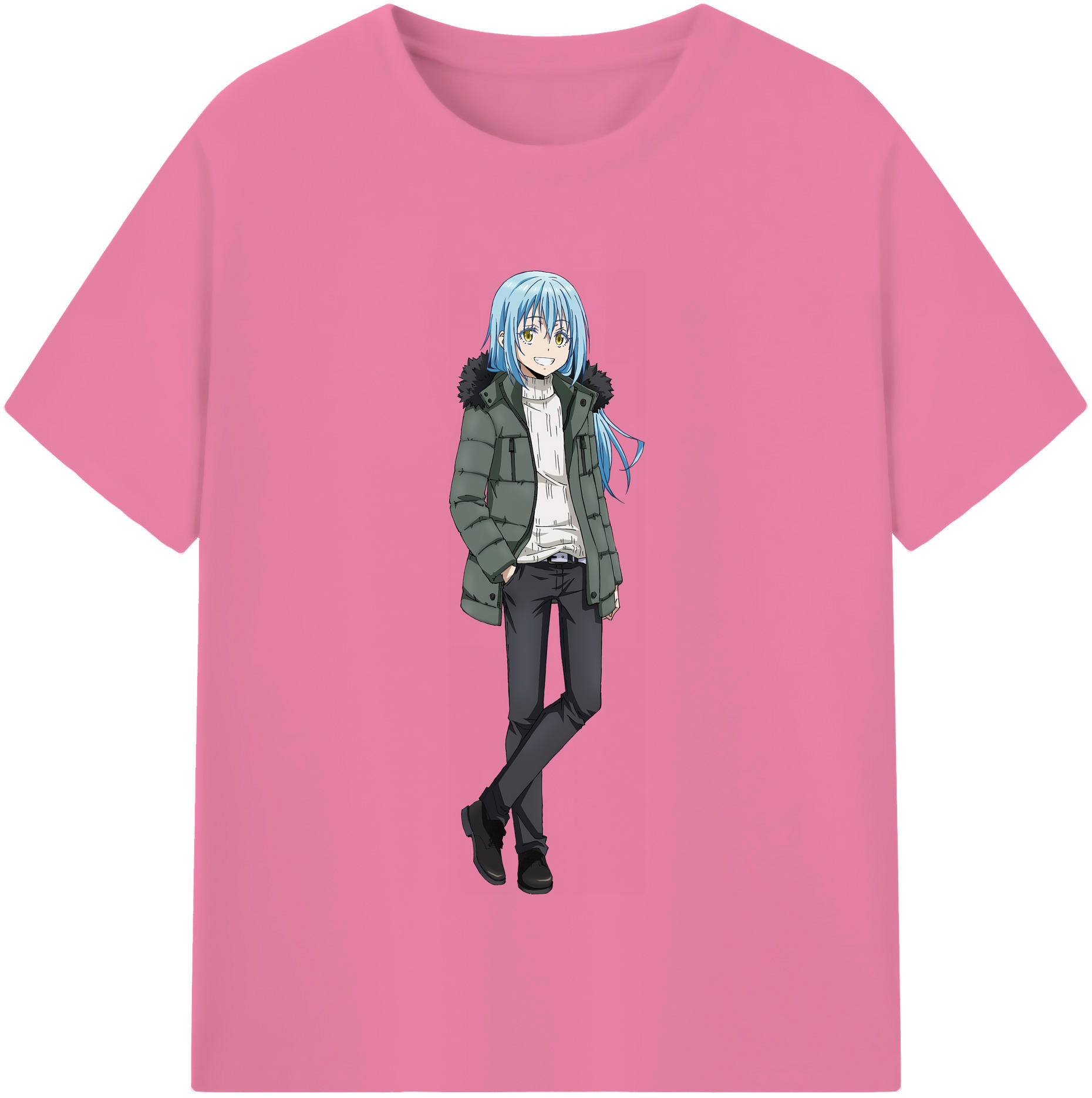 （画像用） 転スラ Regarding Reincarnated to Slime 綿100％半袖Tシャツ（フロントプリント）
